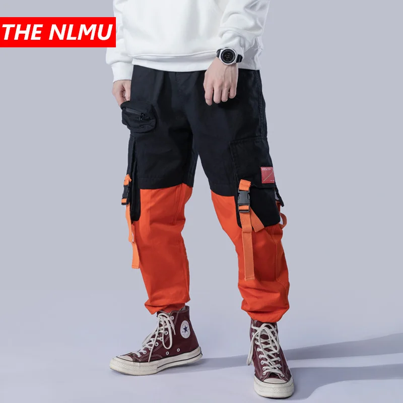 

Harajuku Patchwork Cargo Pant 2018 Spring Hip Hop Multi Pockets Joggers Pants Fashion Printed Harem Trousers Streetwear WJ011