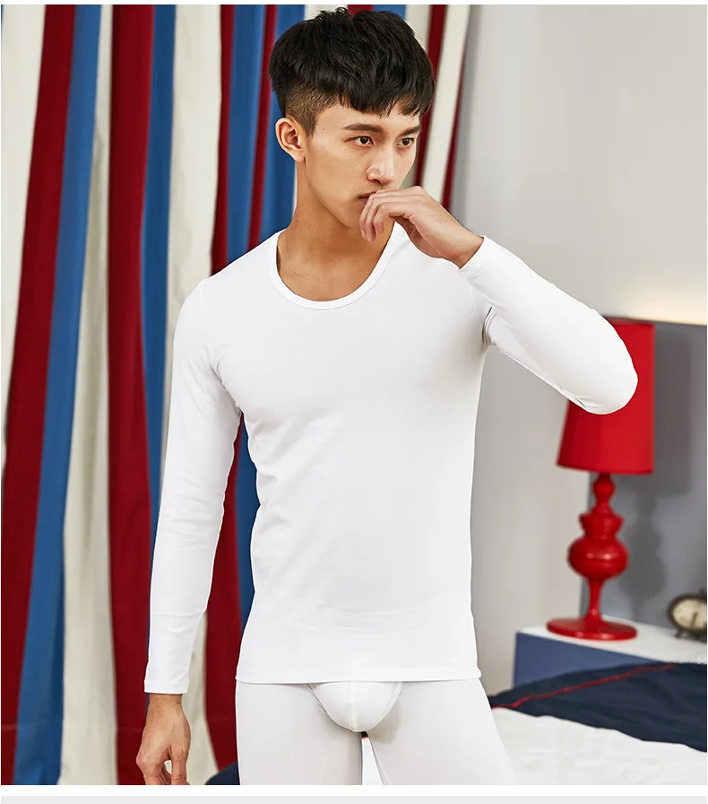 Зимние мужские кальсоны, плотные сексуальные мужские длинные штаны, пижамные штаны обтягивающие, с низкой посадкой, теплые кальсоны с мешочком, Размеры M, L, XL, XXL