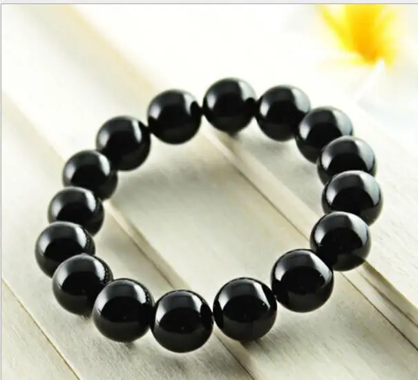 

OMH wholesale 8-12 mm black fashion jewelry Brazil natural black bracelet SZ26