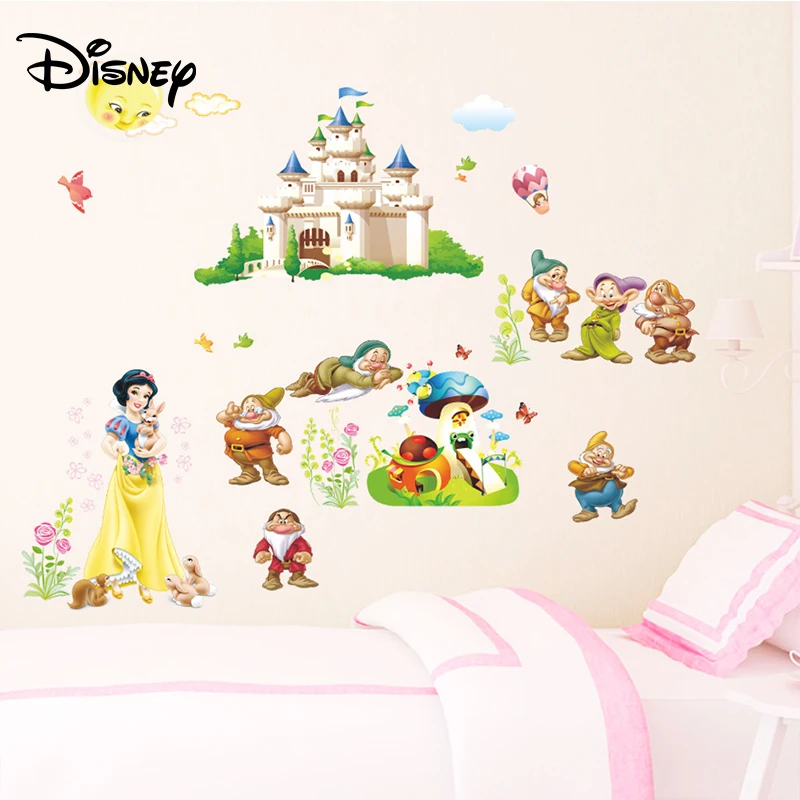 Disney милый мультфильм Белоснежка стикер Детская комната настенное уркашение для гостинной стикер