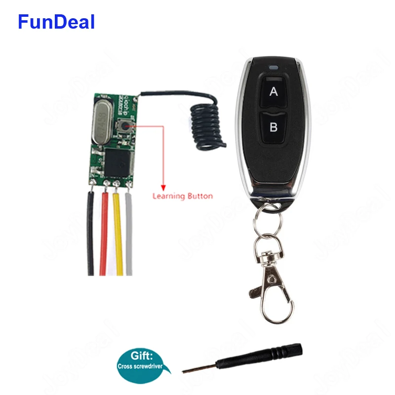 

433 MHz Wireless RF Remote Control Switch Long Range Mini Receiver 3.6V 6V 12V 24V & 433Mhz Transmitter For LED Light Controller