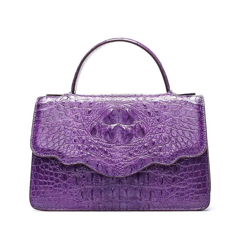 

Fancy Genuine Crocodile Skin Women Summer Purse Lady Small Colorful Handbag Exotic Alligator Leather Female Crossbody Sling Bag