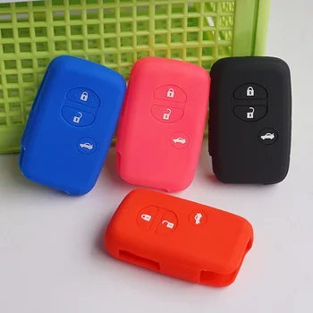 

silicone key fob cover case skin shell for TOYOTA RAV4 Land Cruiser Prado avensis Avalon Venza Camry Highlander remote keyless