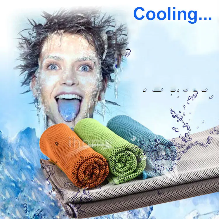 Microfiber Sports Cool Towel Soft Textile Ice Cool Bath Towels Summer GYM Yoga Outdoor Hip-hop Climber Bike Riding