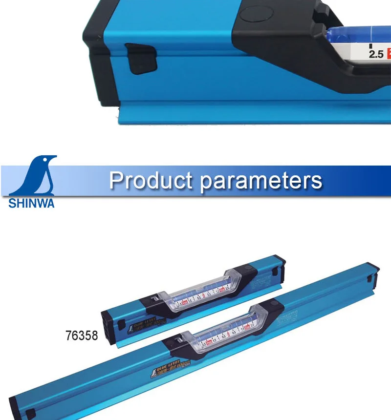 SHINWA уровень линейки пузырьковый уровень синий цвет с светильник доска для установки точность Слива+-0,5 мм/м