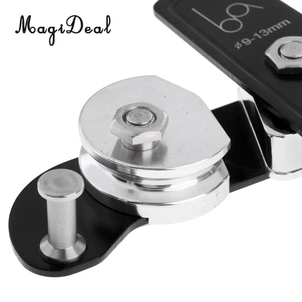 MagiDeal D-Shape Climbing Carabiner Screw Lock 28KN +25KN Self Braking Stop Descender Black