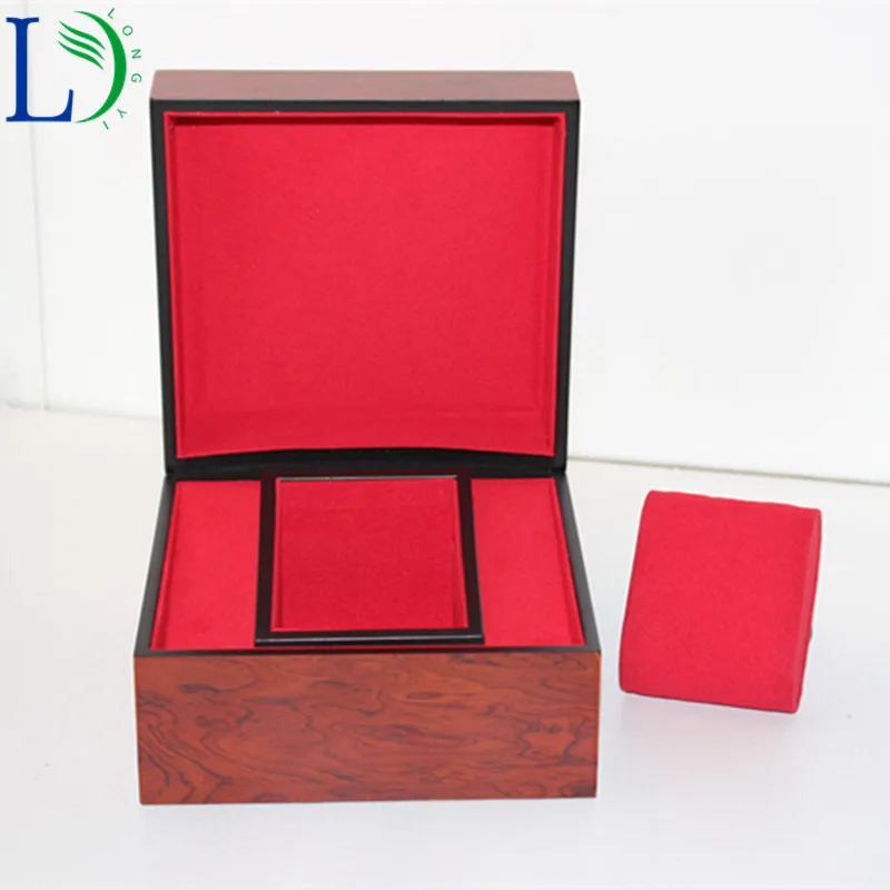 Прямоугольная Высококачественная деревянная коробка для часов деловая