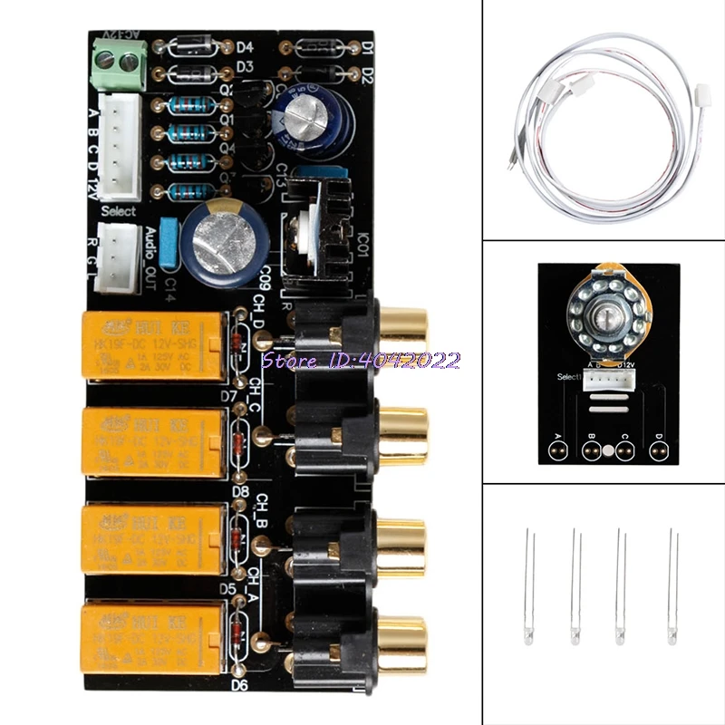 Аудио входной сигнал селектор релейная плата/усилитель сигнала коммутации плата+ RCA