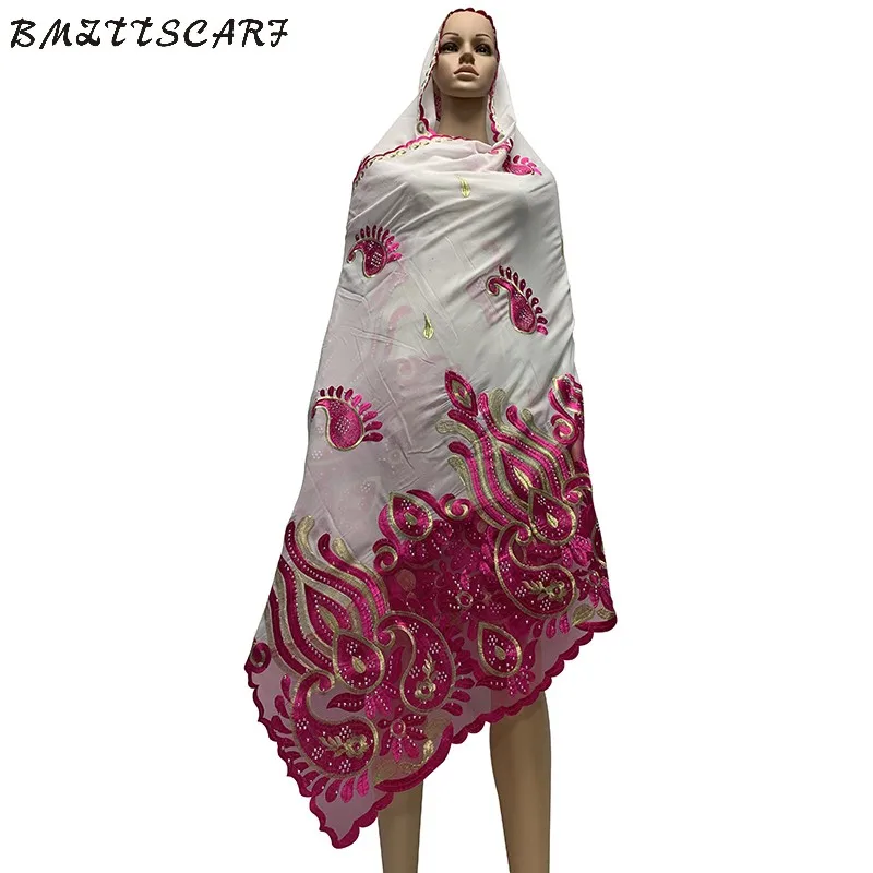 Высокое качество шифоновые шарфы африканских женщин платки мягкий шифон plice с шарф из тюли для пашмины BM764 - Цвет: Color 16