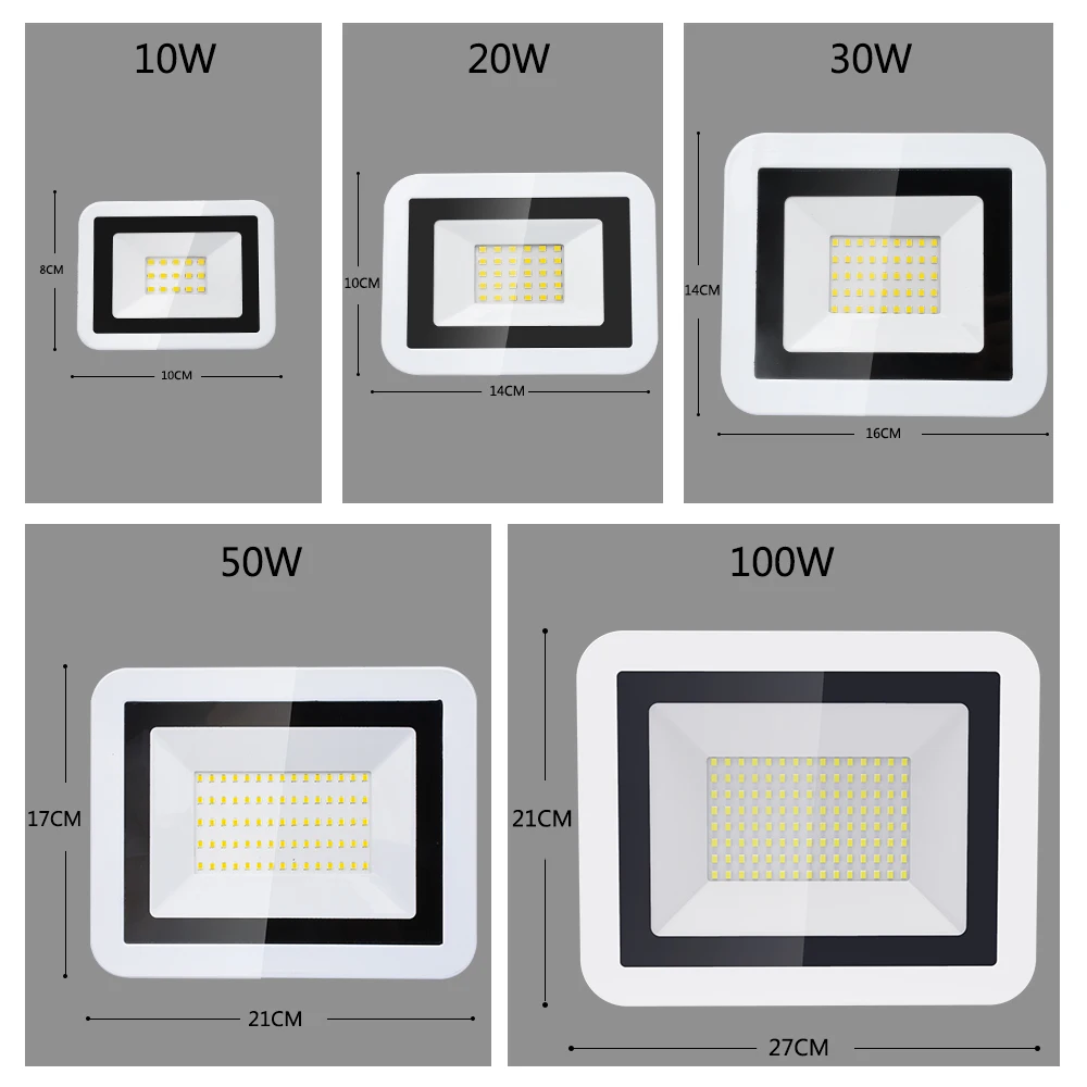 10W 20W 30W 50W 100W 230V LED Floodlights Spotlight Waterproof Led Search Light Outdoor Lamp Flood Light for Park Street Square