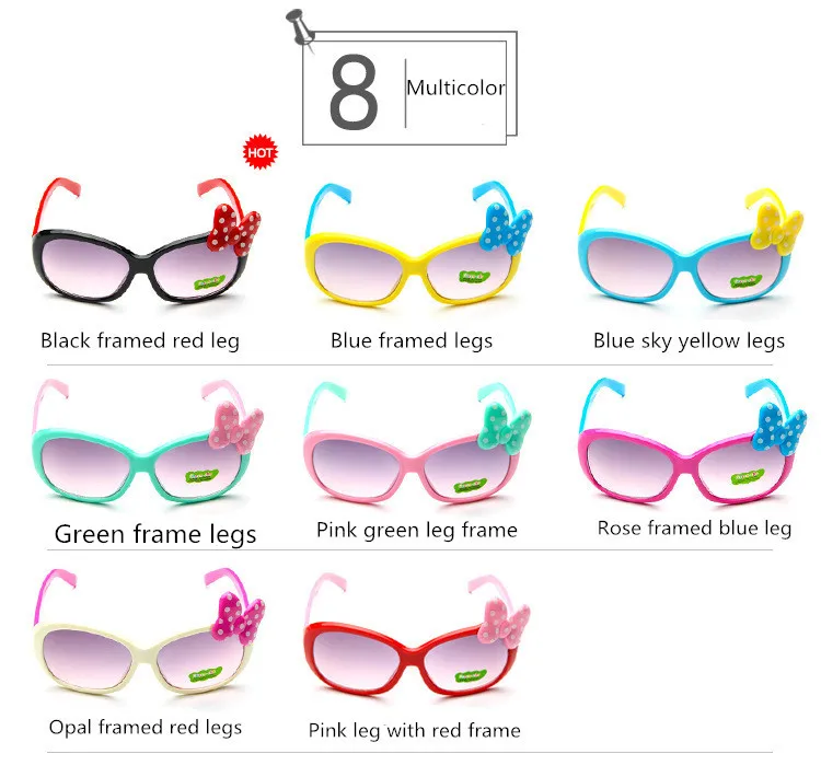 ASOUZ2018 new stylish square bow children's sunglasses UV400 retro luxury brand boy girl colored round cat eye glasses goggles (1)