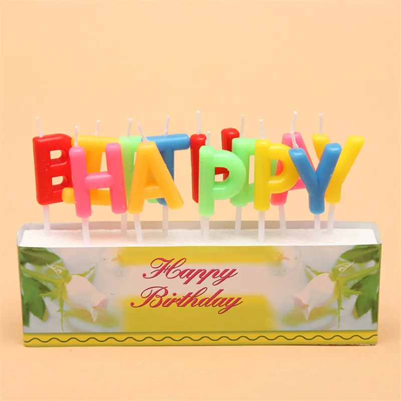 С Днем Рождения Золотой торт Топпер счастливые украшения для торта на день рождения дети ребенок душ торт свечи, праздничные принадлежности девичник вечерние S - Цвет: Многоцветный