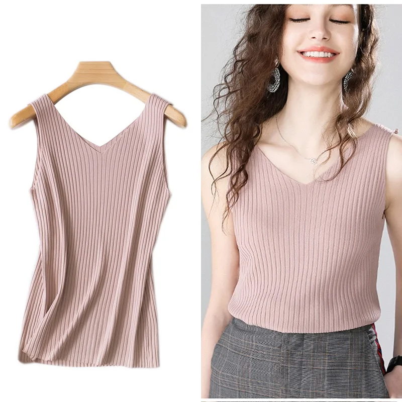 

Summer Tank Tops For Women 2019 Sleeveless Knit White Tank Top Feminino Sexy Tops For Women Clubwear Camisole Top Summer Ginger