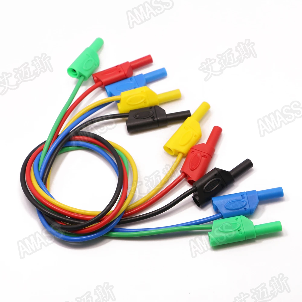 

4.0mm high voltage safety test conductor nickel plated 1.0mm2JBF Ding Qing line 25cm 50cm 100cm