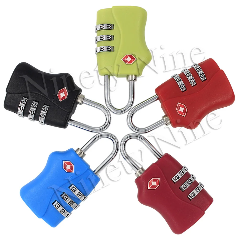 

1Pcs TSA338 Resettable 3 Digit Combination Padlock free shipping Suitcase Travel Lock TSA locks Luggage Padlock