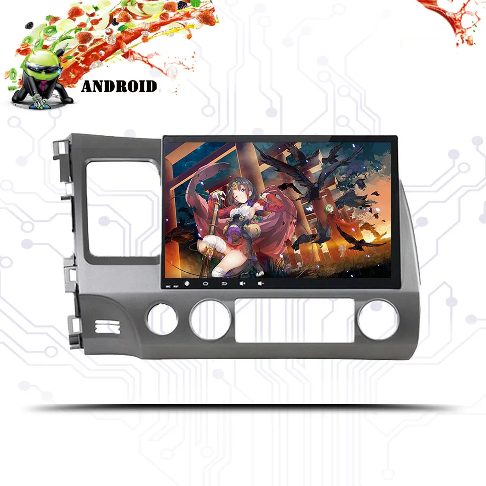 Top 2 din 4+64GB Android 9.0 Car dvd Head Unit 10.1 inch for Honda Civic 2006-2011 HD GPS Radio tape recorder RDS BT wifi Head Unit 4