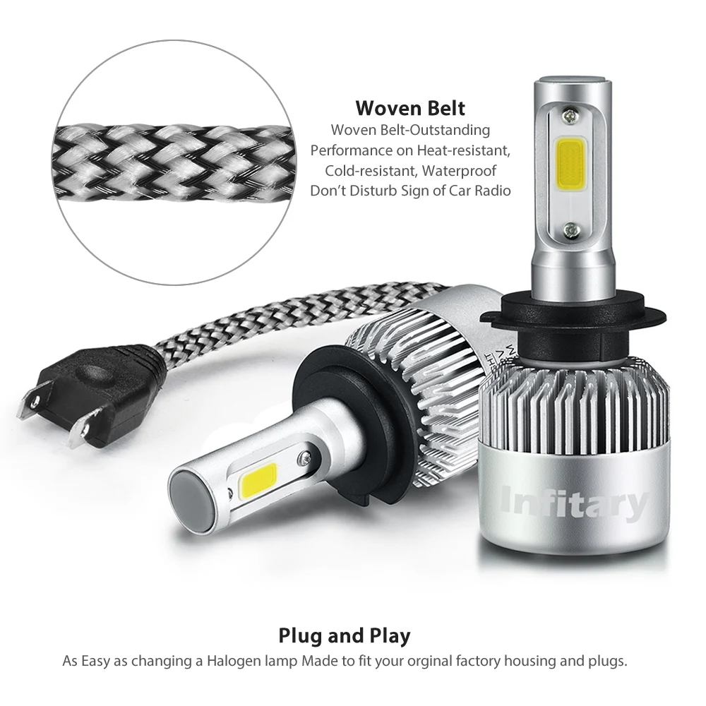 лампа светодиодная h7 55 вт 6000k 4000lm led px26d (компл 2шт) masuma l670. Led лампы 6500k автомобильные h7. Led лампы 6500k автомобильные h7. Led headlight h8/h9/h11 4500k. Infitary h7 6500k led headlight cob.