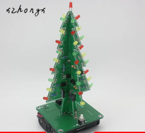 Трехмерная 3D рождественская елка Набор для творчества красный/зеленый/желтый