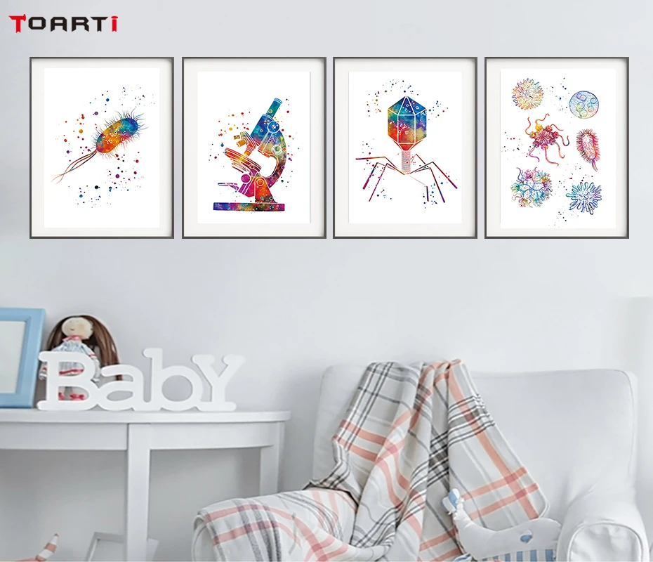 

Watercolor Pattern Prints Posters Modern Creative Canvas Painting On The Wall For Kids Nursery Bedroom Home Decorative Pictures