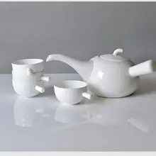 Креативный дизайн, костяного фарфора чайник, набор, фабрики глазури чайник для чая, пять частей комплект простой белой керамической кружки кофе