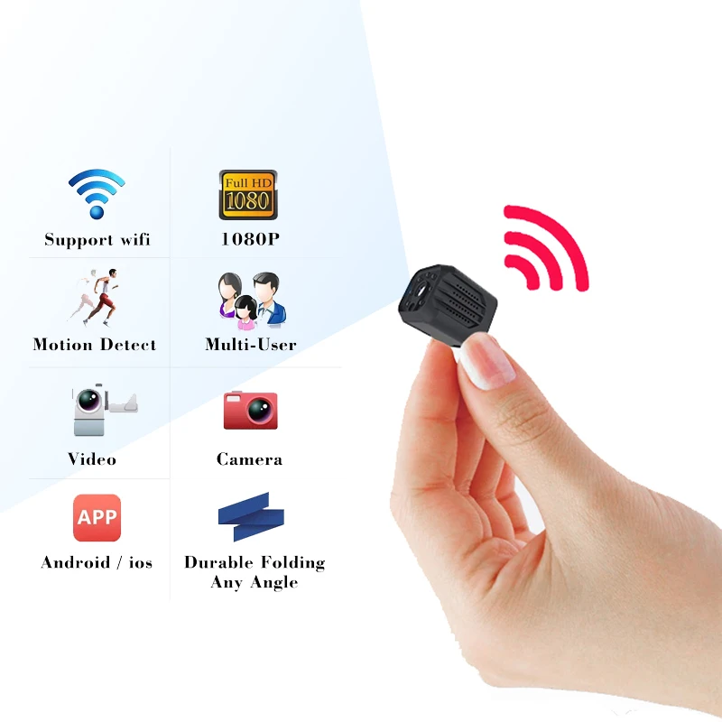 

Invisible Night Version 1080P Wifi Mini Camera Wireless for Motion Detectiom Video Recording Remote Control Portable Recorder