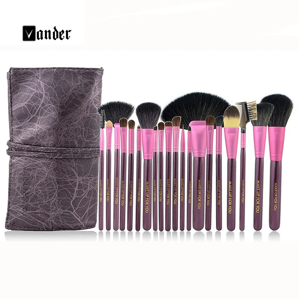 20pcs Luxurious Makeup Brush Set +Cosmetic Brush Bag for Eyeshadow
