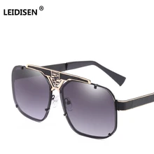 LEIDISEN Солнцезащитные очки Мужские Женские брендовые дизайнерские очки Модные Ретро Винтажные Солнцезащитные очки Suqare стиль высокое качество UV400