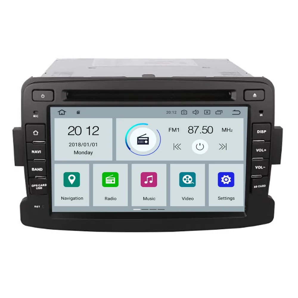 Автомобильный DVD плеер IPS Android 9 0 стерео GPS для Renault Duster Dacia Sandero Logan Captur +