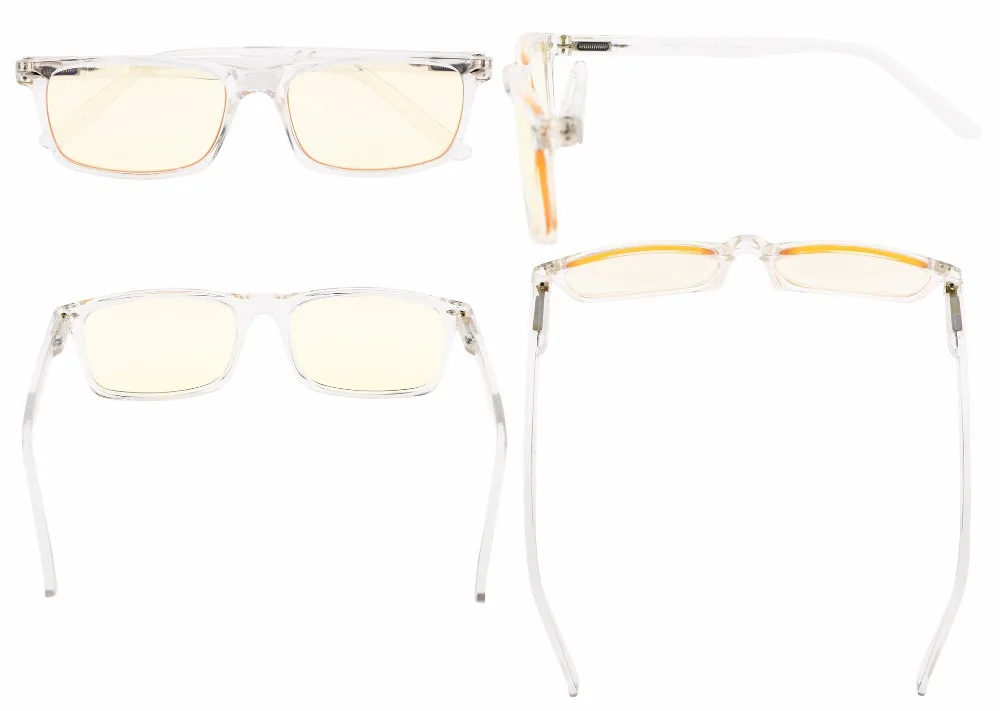 CG899-6 Eyekepper УФ-защита, анти-ослепительные очки, анти-Синие лучи, пружинные петли компьютерные очки для чтения желтые тонированные линзы