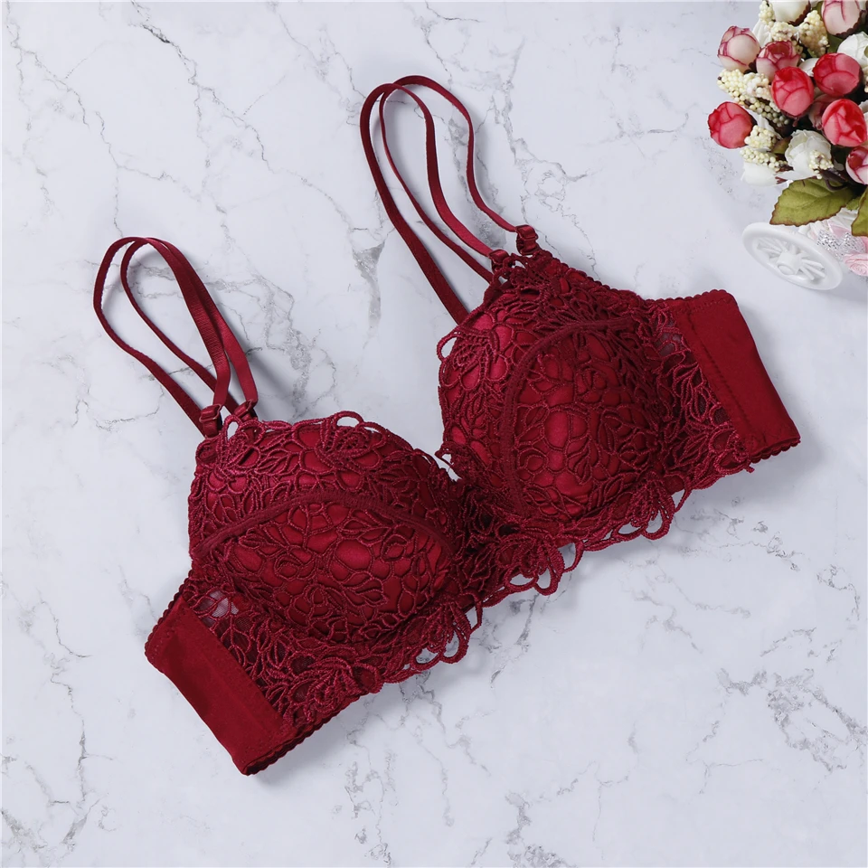 

2018 sexy underwear women floral seamless bra 5 colors lingerie luxurious vintage lace embroidery push up bra