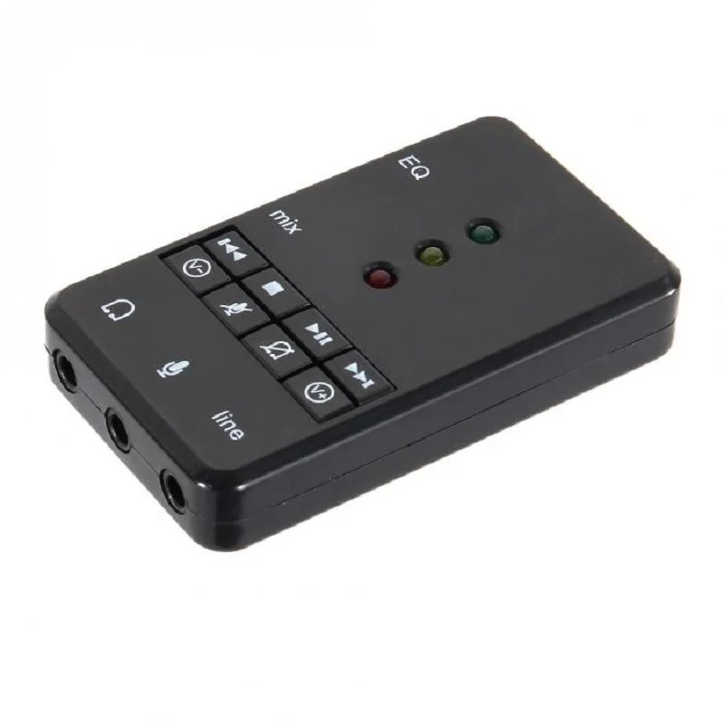 YUNCLOUD звуковая карта USB 2 0 Внешний 7 1 канал 3D аудио адаптер с 3 5 мм гарнитура