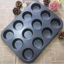 1 шт., новинка, форма для выпечки торта, кекса, форма для выпечки торта, 12 чашек, безопасная для посудомоечной машины, универсальный крепкий кухонный инструмент, форма для яиц J0524