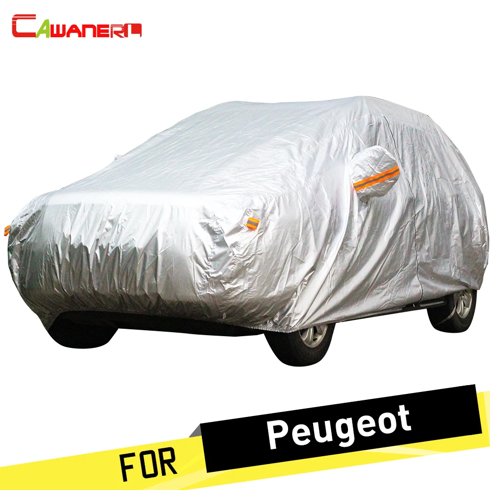 

Cawanerl Car Cover Auto Outdoor Sun Rain Snow Protector Anti UV Dustproof Cover For Peugeot 406 407 408 5008 607 806