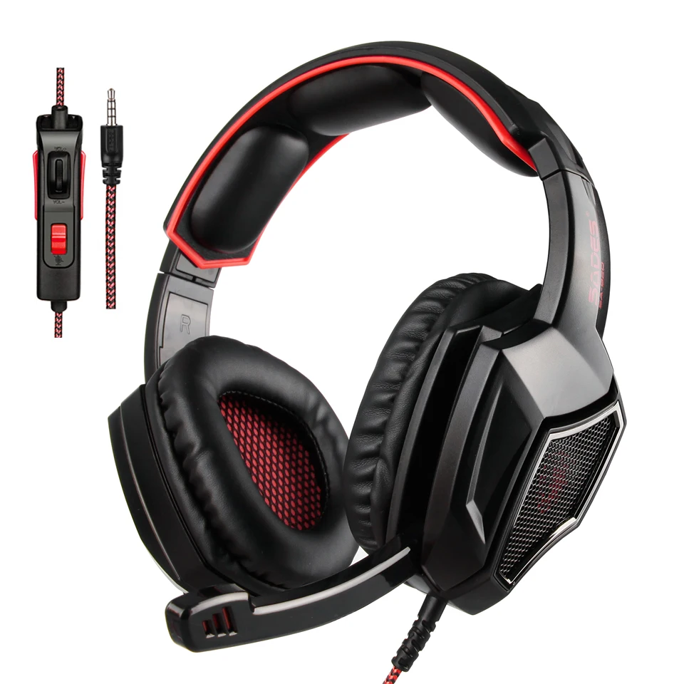 Sades SA-920 плюс PC Gaming Headset шлем PS4 геймер стерео наушники с микрофоном для новых Xbox One сотовый телефон ноутбук