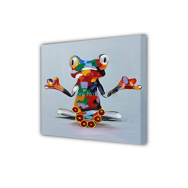 Funny-Reading-Frog-Oil-Painting-Canvas-Art-Modern-Wall-Mural-Decoration-for-Bedroom-Living-Room-Kid (3)