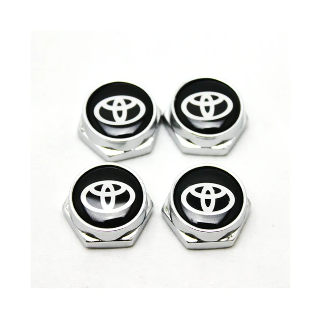 Metal Car License Plate Bolts For Toyota 4pcs/set License Plate Frame Chrome Bolts Screws 92