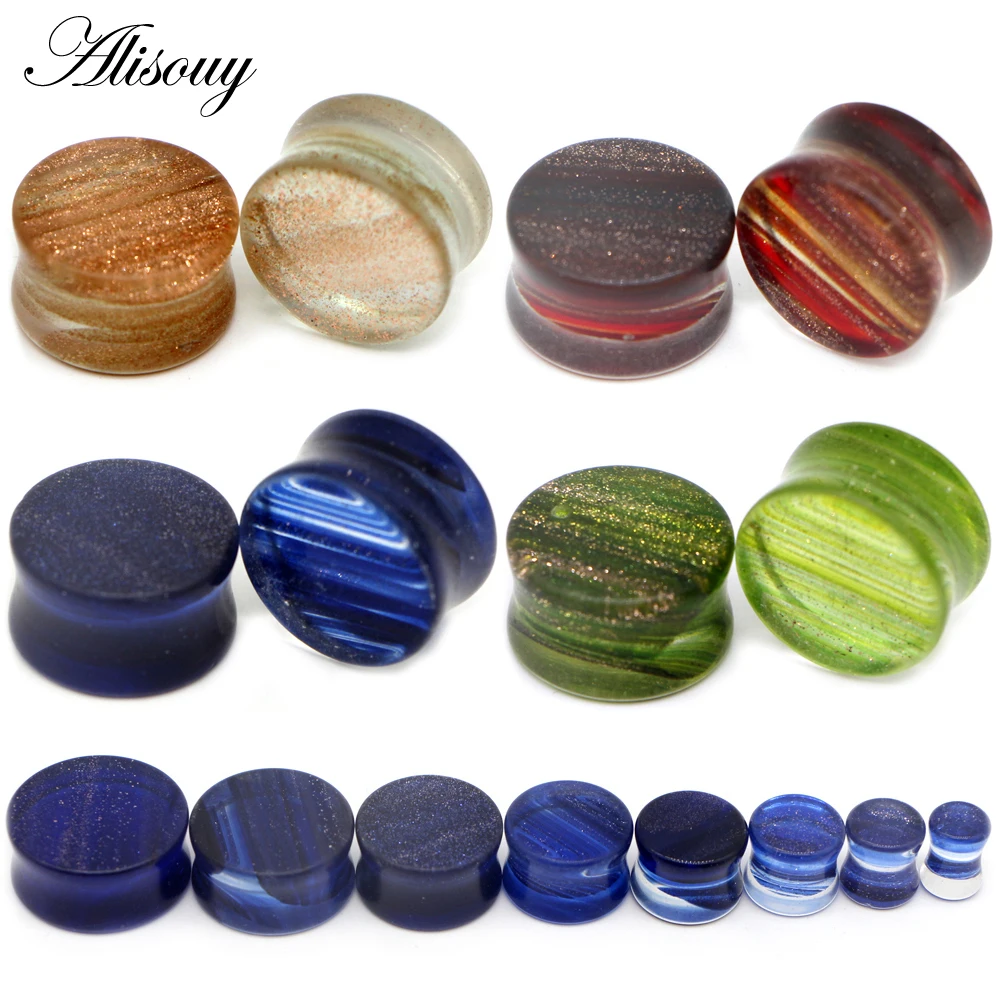 

Alisouy 2pc Ear Plugs Gauges male female Ear extension Flesh Tunnel Piercing Expandar Ear Stretcher Body Piercing Jewelry 6-20mm