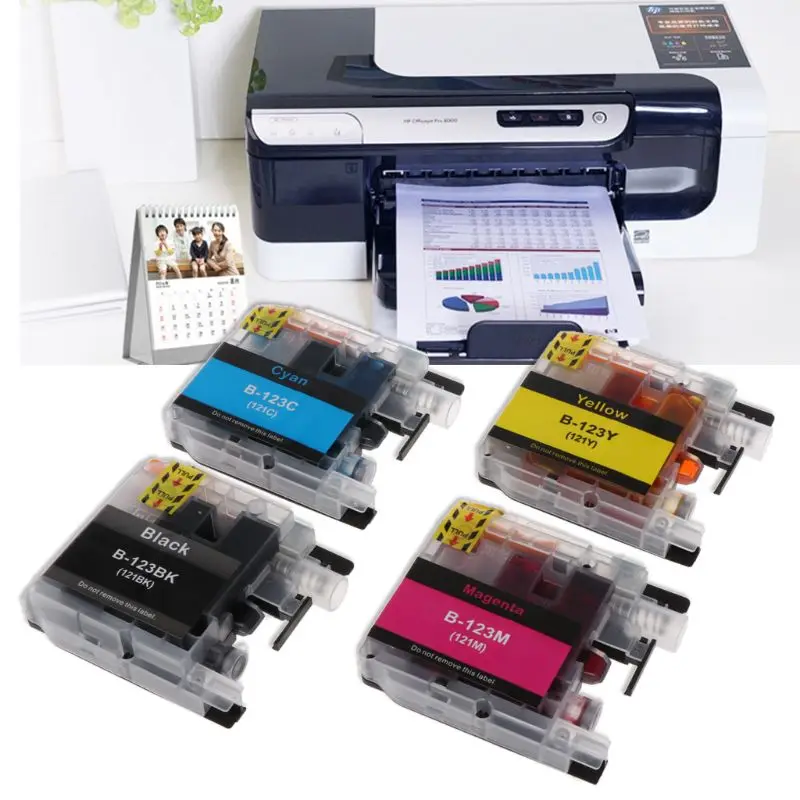 

1PC Printer Ink Cartridge For Brother LC123 Compatible For MFC-J4510DW J4410DW MFC-J4610DW J4710DW