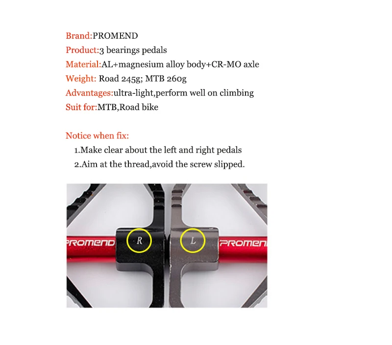 10 bestgia 245g Cr-Mo Axle Ultra-light Pedals for Bicycle CNC Magnesium Alloy Mountain Bike Pedals Road MTB 6 Bearings Alloy Body Black pedal de bicicleta