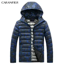 CARANFIER 2017 Parka Men Winter Hooded Jacket Smart Casual Cotton Coat Zipper Breathable Warm 4 color camouflage Male Down Parka