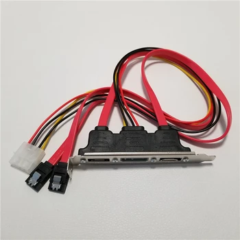 

SATA to eSATA with 4Pin IDE Molex Power Supply Socket Adapter Converter Card Full-Height Profile For External Hard Drive for PC