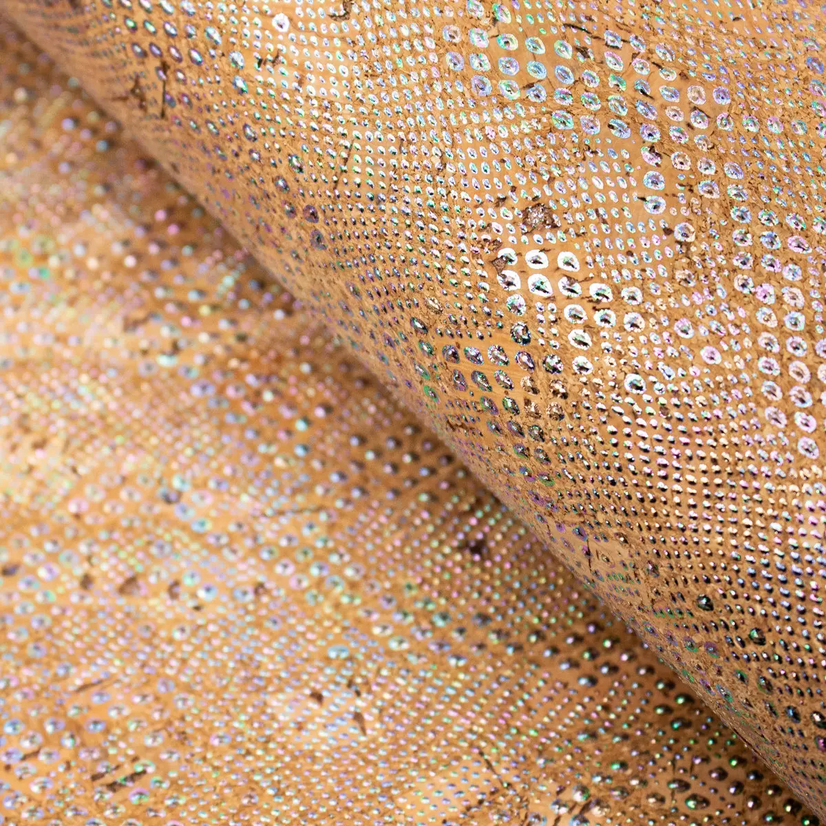 

From Portugal Natural cork Colorful dot cork fabric Cork Textile COF-211