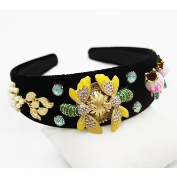 

2017 Baroque Tulip Flower Bee Set Geometry Hoop Hair Accessories 060