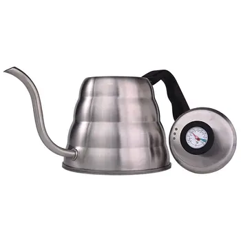 

Premium Pour Over Coffee Kettle with for Precise Temperature 40floz - Gooseneck Tea Kettle - 5 Cup Stainless Steel Teapot for