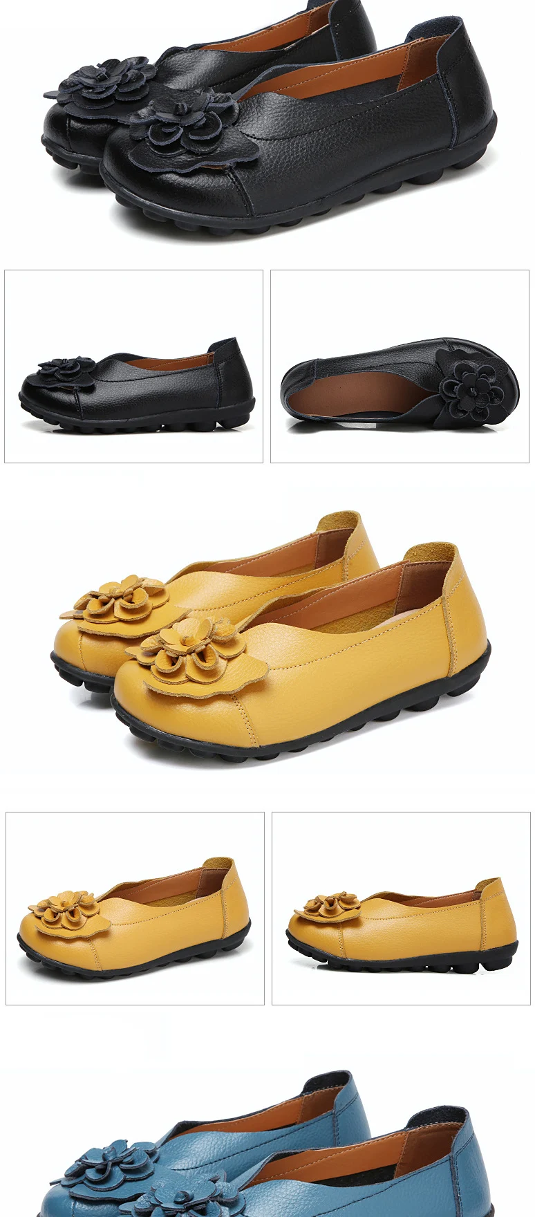 Модная женская обувь; 11 цветов; обувь из натуральной кожи с цветочным принтом; женские лоферы без шнуровки; женская обувь размера плюс 35-44