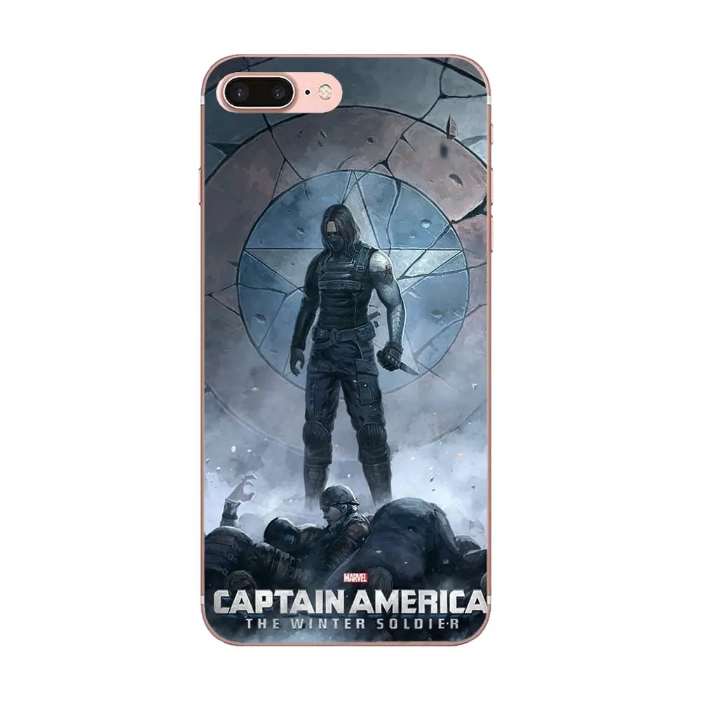 Мягкий чехол Bucky Barnes для Apple iPhone 4 4S 5 5C 5S SE 6 6S 7 8 Plus X XS Max XR - Цвет: as picture