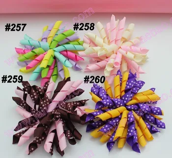 

free shipping 45pcs 3.5'' korker hair clips (SEW ONES) to mix color korker hair bow New girl hair clips