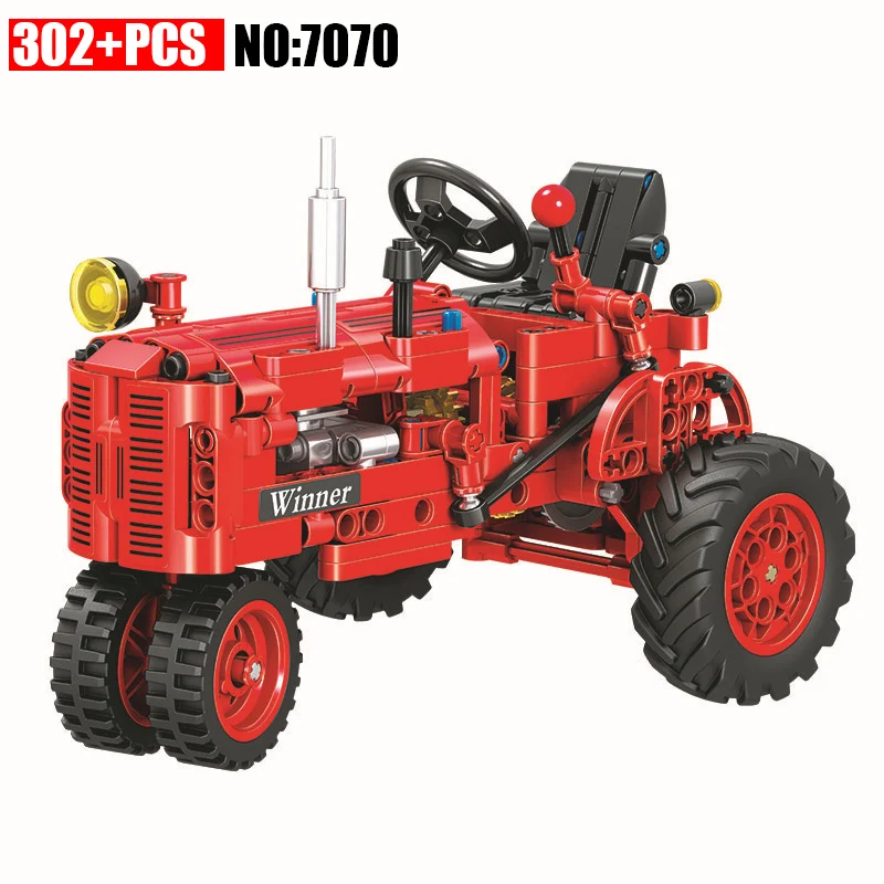 New 302pcs Technic Classic Old Tractor DIY building block Bricks Model For Kids
