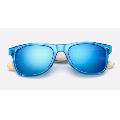 Ralferty ретро деревянные солнцезащитные очки мужские бамбуковые солнцезащитные очки женские Брендовые спортивные очки зеркальные UV400 Солнцезащитные очки мужские очки - Цвет линз: Blue Blue Mercury