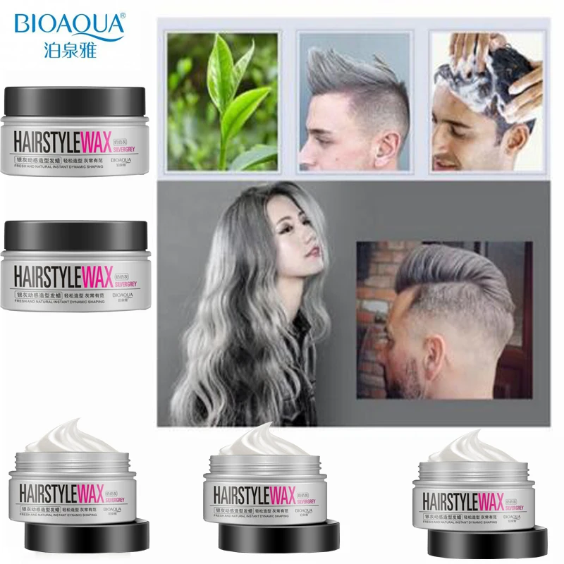 Bioaqua мгновенная краска для волос Pomades воски серое серебро пепельный воск цвет волос воск грязевая одноразовая моделирующая Краска Крем моющийся